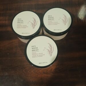 Avon The Face‎ Shop Rice Water Bright Facial Massage Cream Lot 3 Jars 6.7 fl.oz.